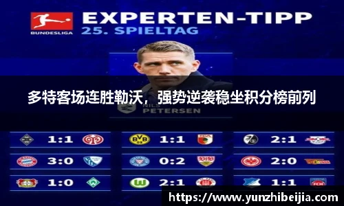 多特客场连胜勒沃，强势逆袭稳坐积分榜前列
